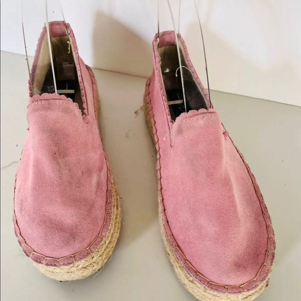 Pink Suede Espadrilles Shoes Size 7